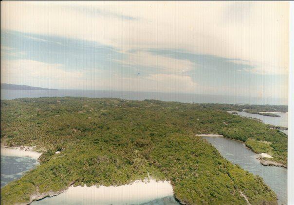 Aerial shot of heavily forested Old Boracay in the 1980s